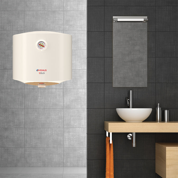 Venus Vertical Water Heater 6L Capacity with Flexible Hose Pipe Celo