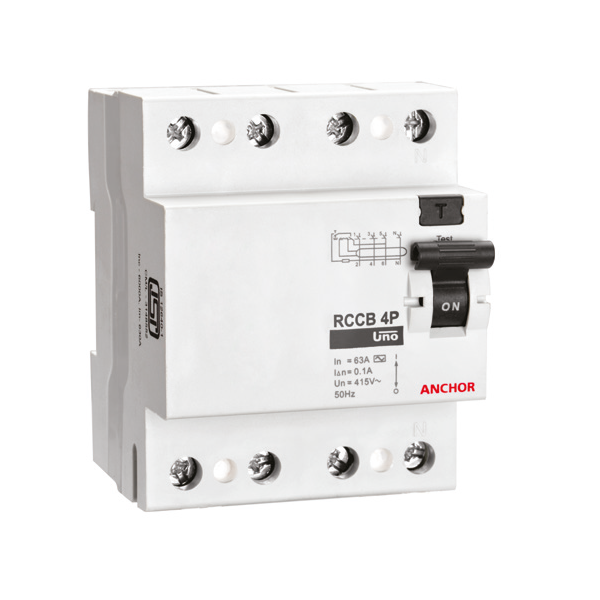 Anchor UNO Higher Rating Residual Current Circuit Breaker HR RCCB Switchgear