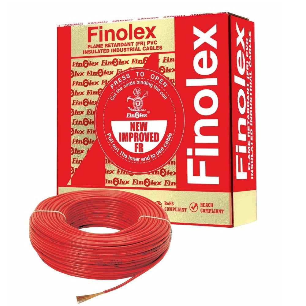 Finolex Flame Retardant PVC Insulated Industrial Cables 180m Coil Project Packing