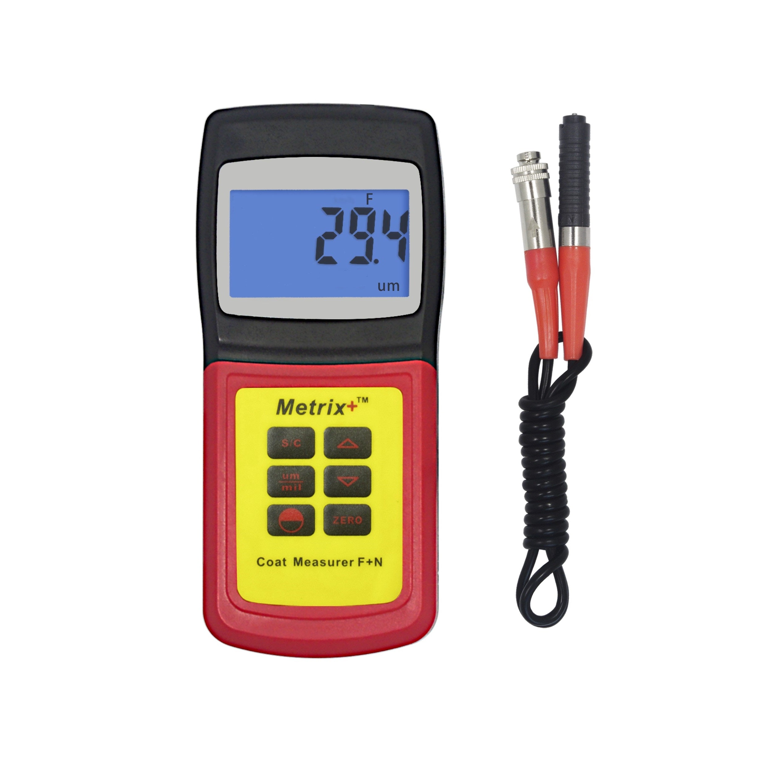 Metrix+ Flexible Probe Digital Coating Thickness Meter 1250um Coat Mea ...
