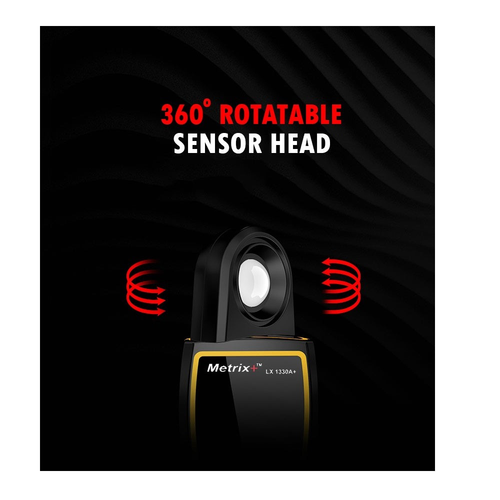 Metrix+ 360° Rotatable Head Sensor Lux Meter LX 1330A+
