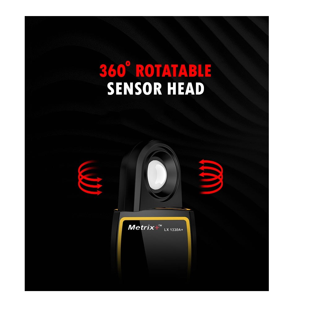 Metrix Sensor Metrix+ 360° Rotatable Head Sensor Lux Meter LX 1330A+ – Technocart
