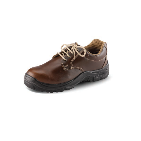 Udyogi Steel Toe High Ankle Brown Safety Shoe Edge BROWN