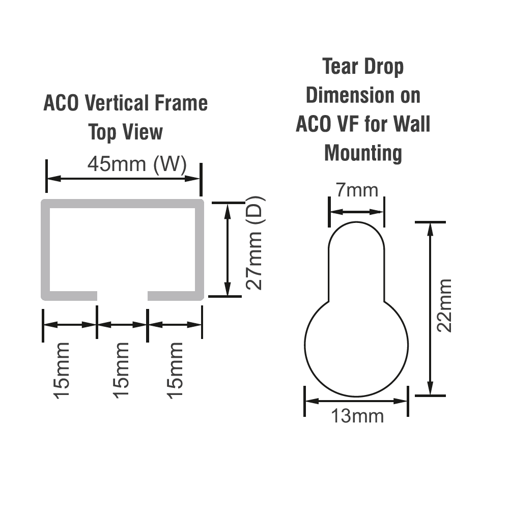Alkon ACO Vertical Frame Stand Components
