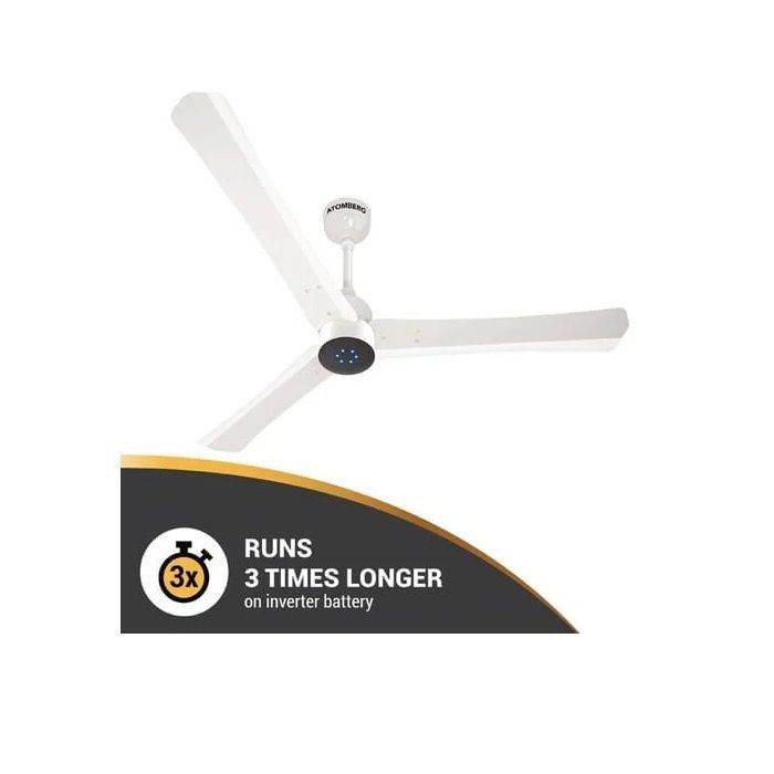 Atomberg Ceiling Fan Renesa + Energy Efficient BLDC Motor with Remote 900mm Pearl White