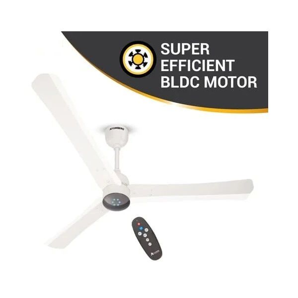 Atomberg Ceiling Fan Renesa + Energy Efficient BLDC Motor with Remote 1200mm Pearl White