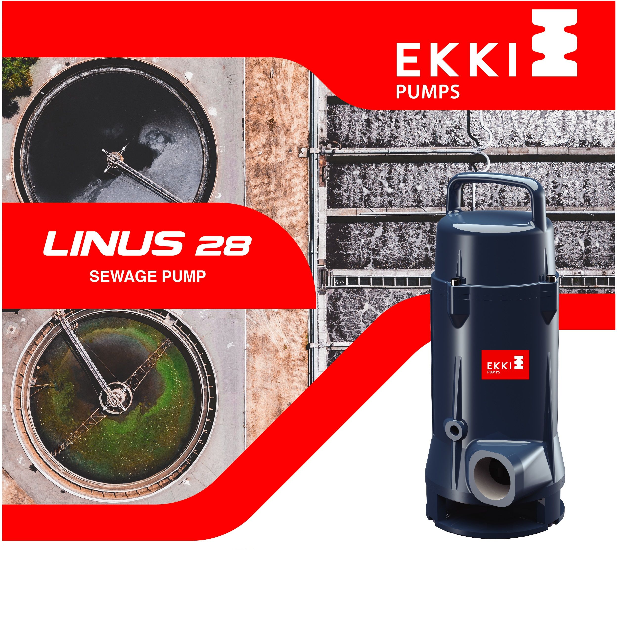 Ekki Single & Three Phase Submersible Sewage Pump 1HP