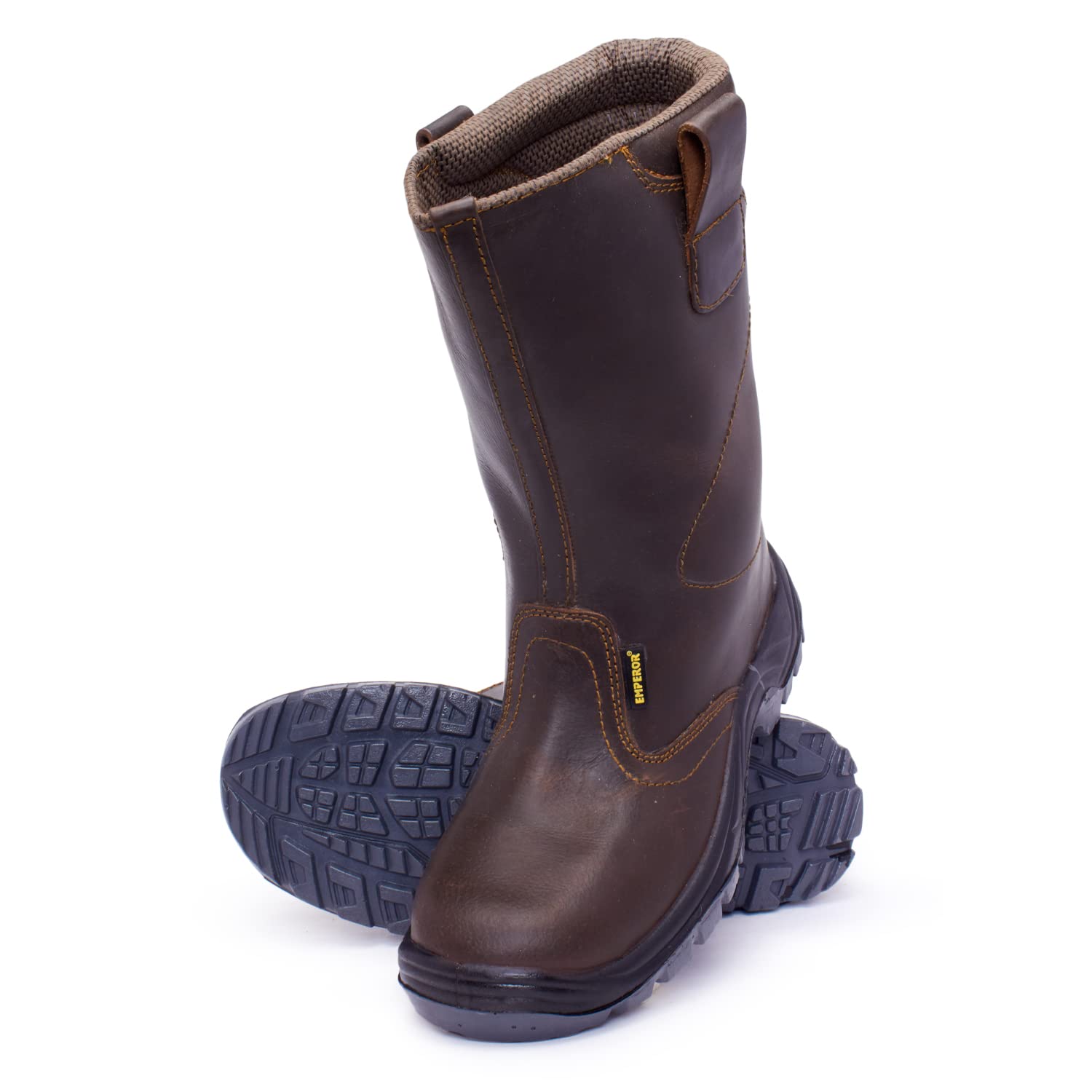 Buy Emperor Brown Leather Rigger Boots Safety Shoe MIKADO online