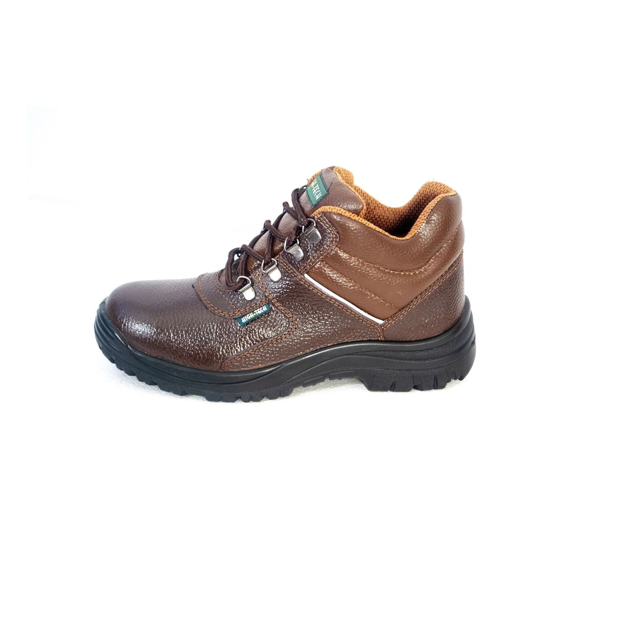 High Tech Beige lining Steel Toe Brown Leather Safety Shoe HT-804