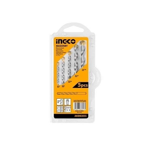 Ingco 5 Pcs Masonry Drill Bits Set AKDB3055 (Pack of 2)