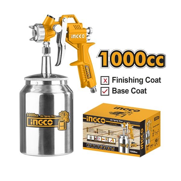 Ingco Spray Gun 1000CC With Operating Pressure 3-4 Bar ASG3101