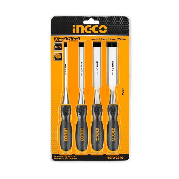 Chisel Incco Buy Ingco Wood Chisel Set 4 Pcs 140mm HKTWC0401 Online - Technocart