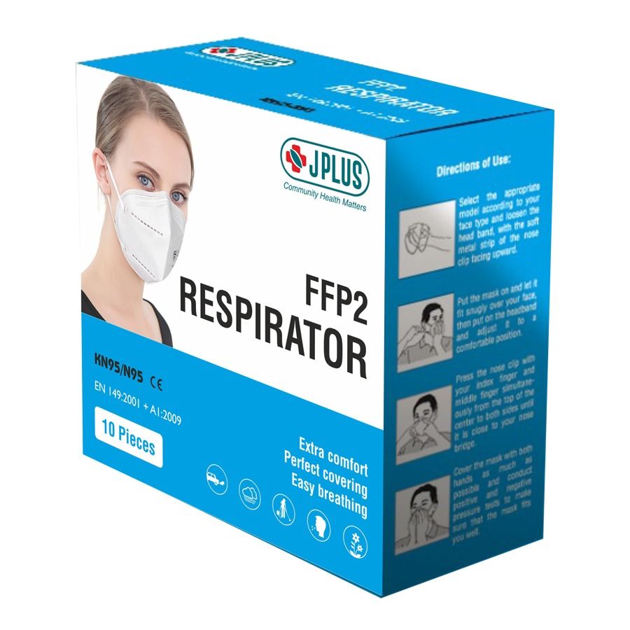 JPLUS KN95 Protective Mask Non-Medical (Pack Of 10)