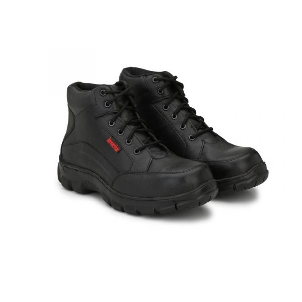 Kavacha Pure Leather Steel Toe PVC Black Safety Shoe S50