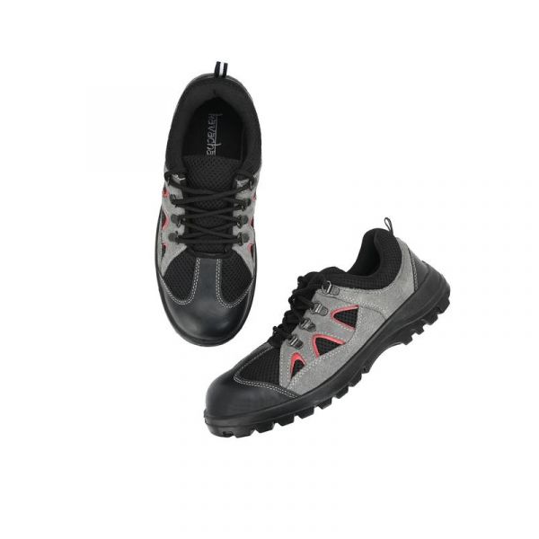 Kavacha Rhino Steel Toe Genuine Leather Safety Shoe Grey