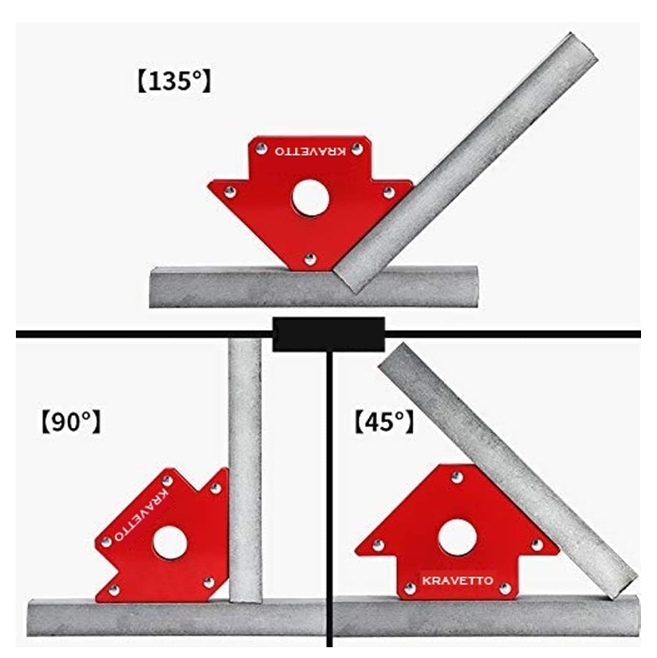 Kravetto Arrow Magnetic Clamp 155x100mm RED-1