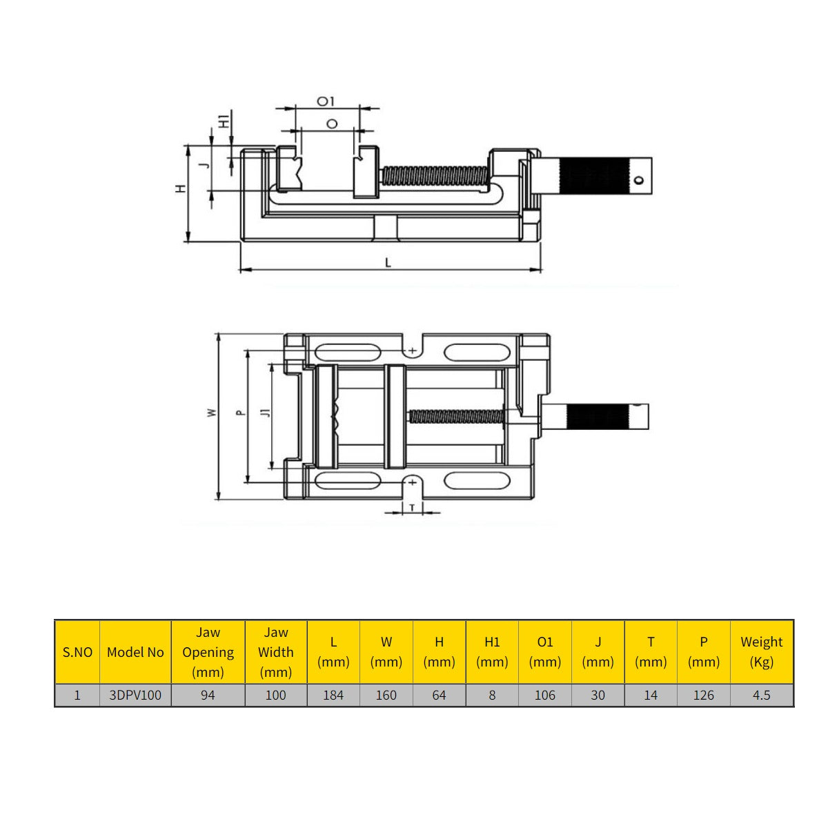 Nicon 3 Way Unigrip Drill Press Vise N-170 3DPV100