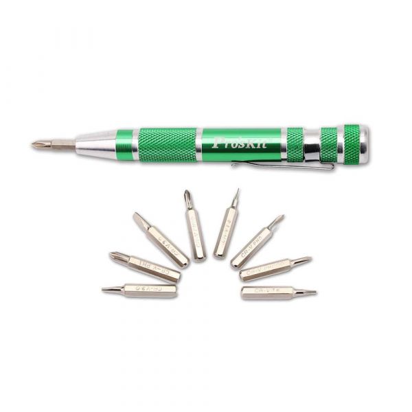 Proskit 9 In 1 Aluminium Handle Precision ScrewDriver Set SD-9814