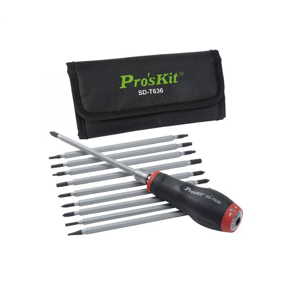 Proskit 12 Pcs Torque SrewDriver Set SD-T636