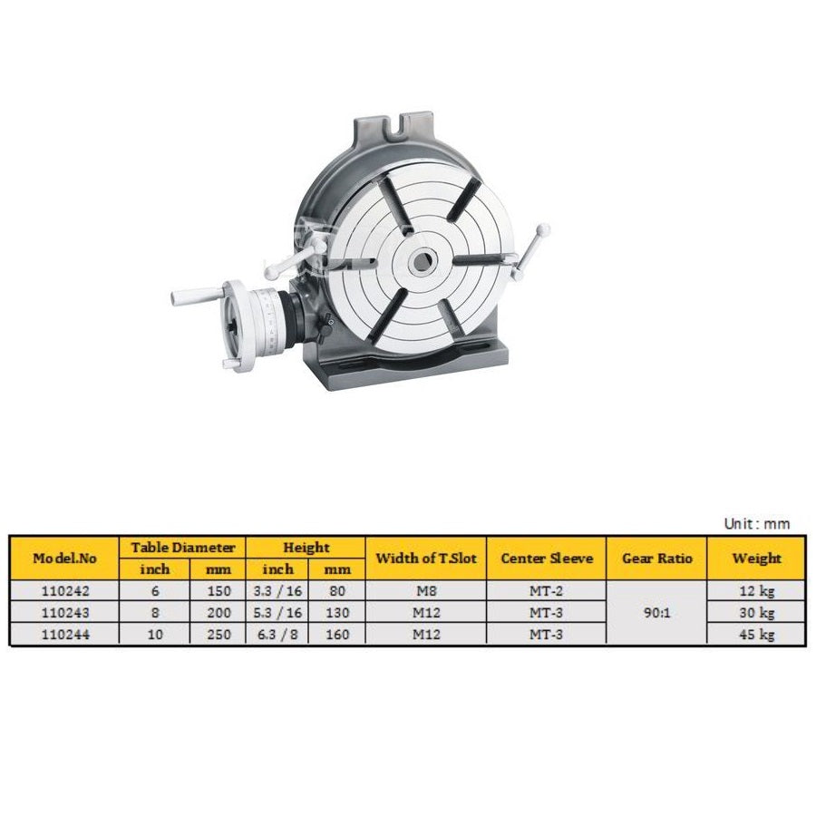 Soba Horizontal and Vertical Rotary Table