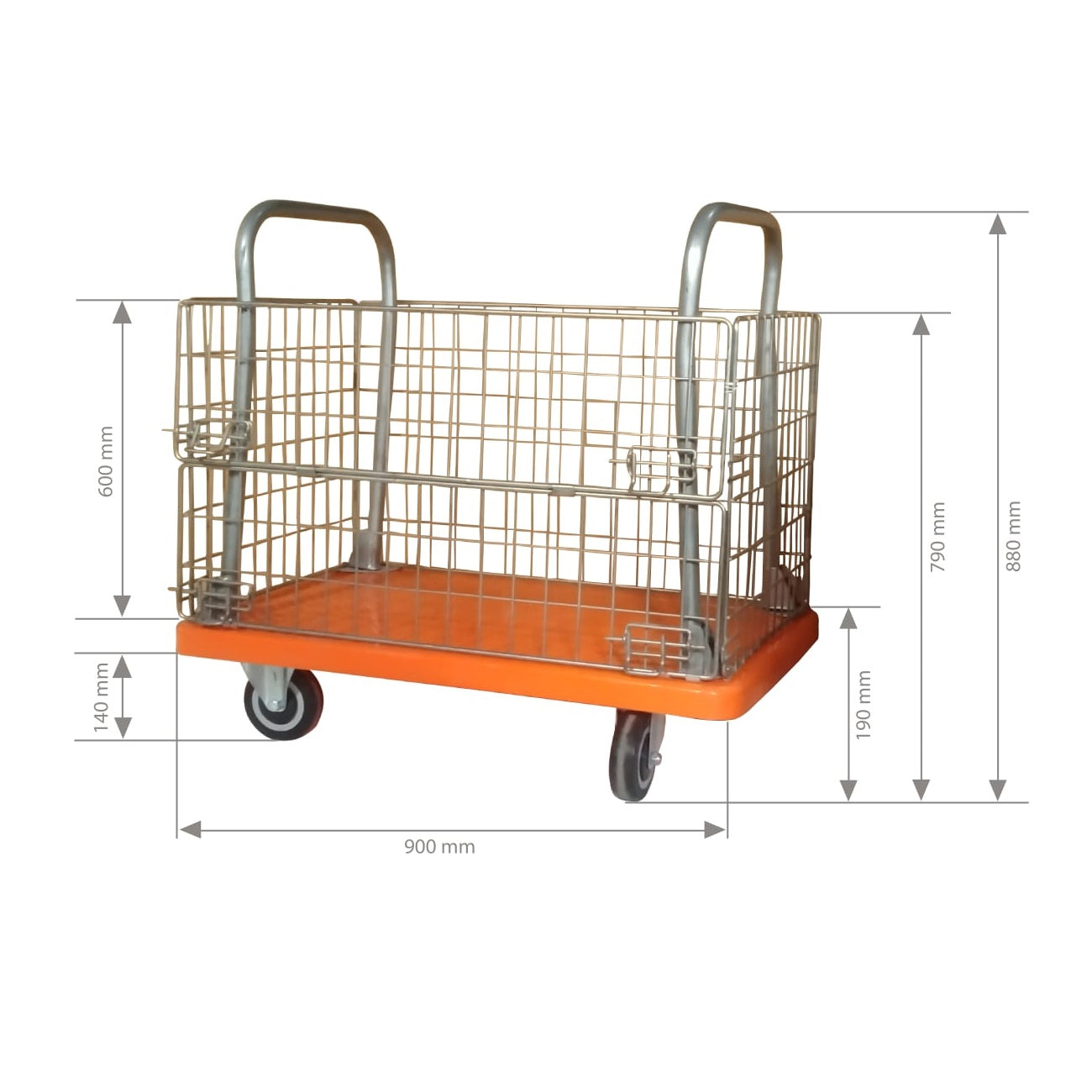 SRP Basket Trolley with PP Wheels Capacity 300Kg