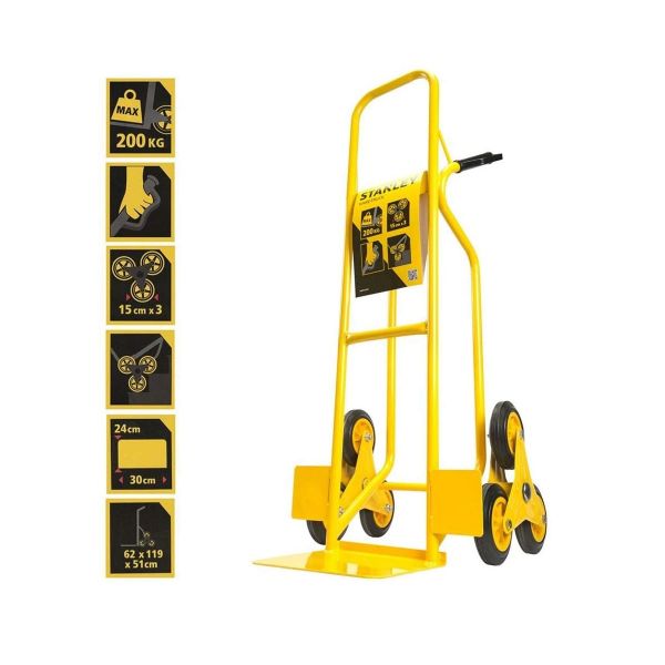 Stanley 3 Wheels Stair Climbing Trolley and Hand Truck 200Kg SXWTD-HT523